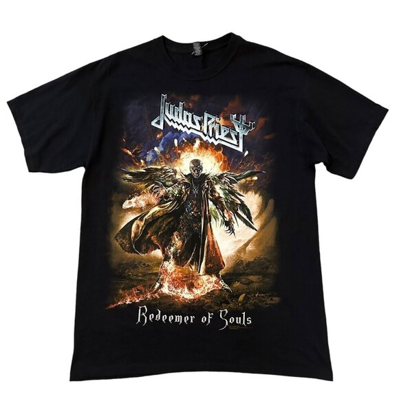 2014 Judas Priest Redeemer Of Souls Concert Tour Tee Hard Rock Size L Black - Picture 1 of 6